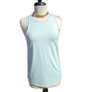 Zella Womans Tank Top Work For It Easy Blue Crewneck Sleeveless pullover X Small